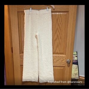 Aerie Marshmallow Fuzzy Teddy Lounge Pants Small